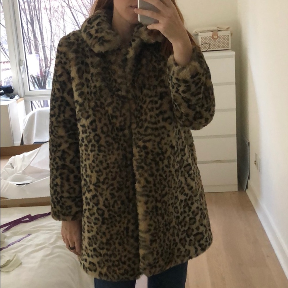 Alice and Olivia kinsley fur oversized coat